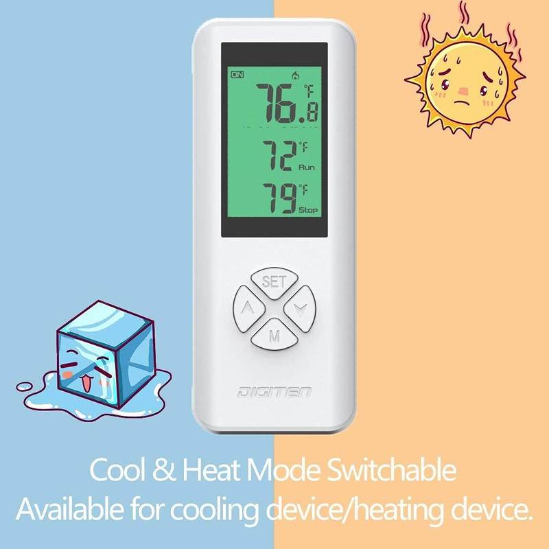 Wireless Temperature Controller Digital Plug-in Thermostat Outlet Remote Control gallery