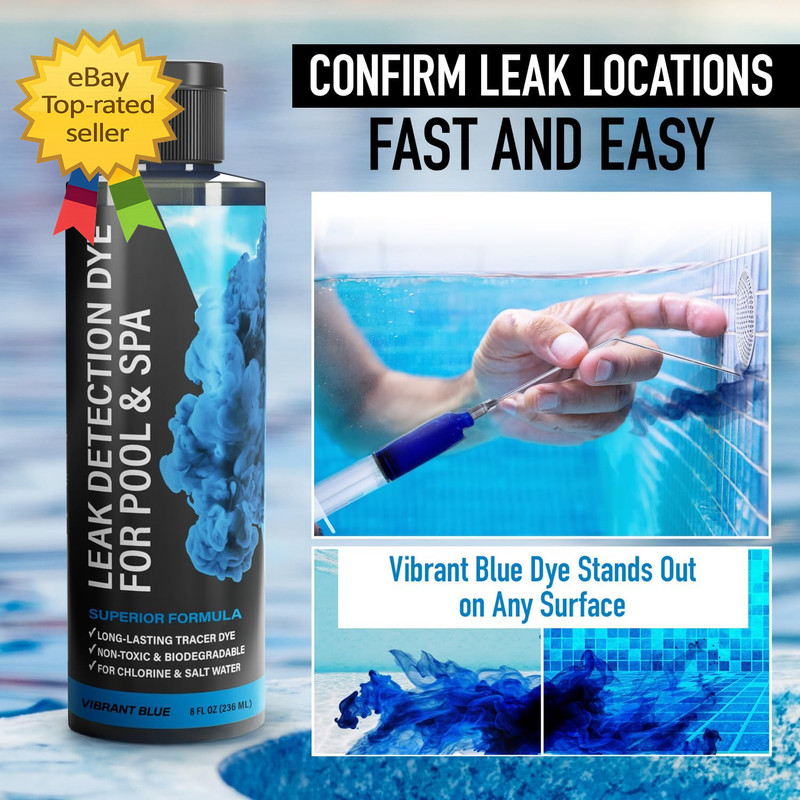 Pool Leak Detection Dye Kit 75+ Tests 2 Stainless Steel Precision Applicators gallery