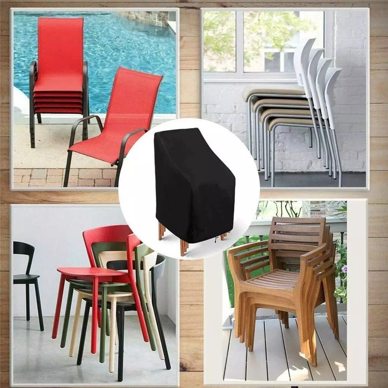 Stackable Patio Chair Cover Waterproof Outdoor Lawn Patio Garden Furniture Cover gallery