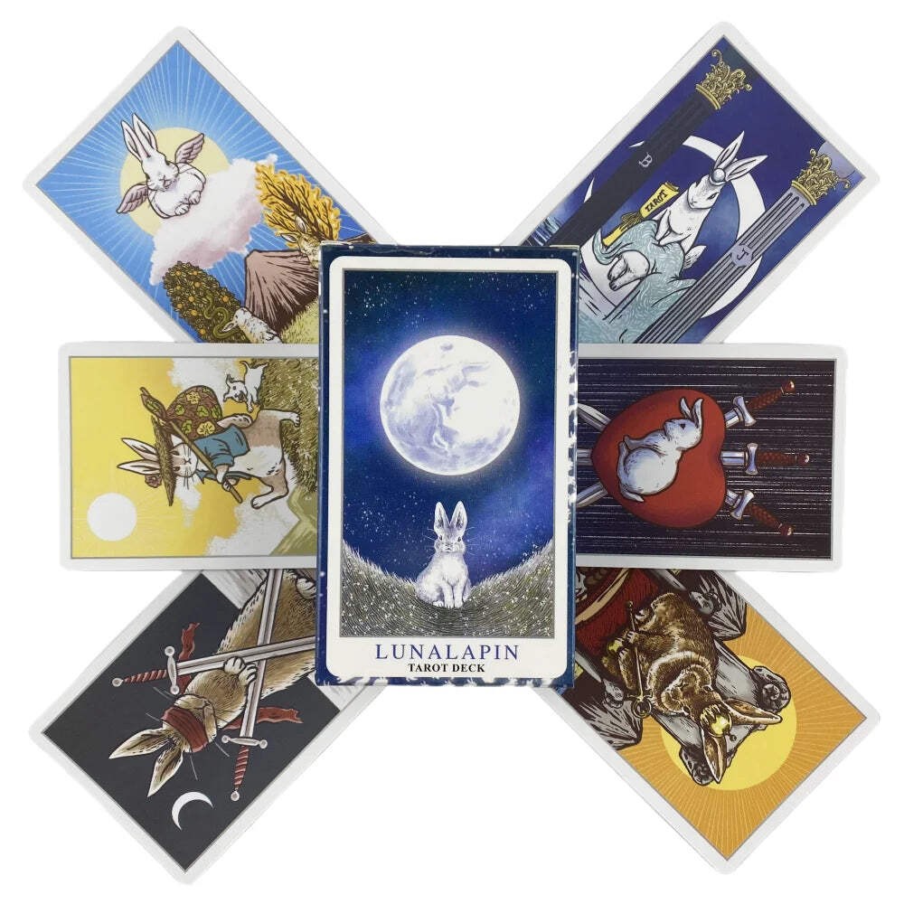83 Card Rabbit Tarot Oracle Deck English Visions Divination Board Playing Game gallery