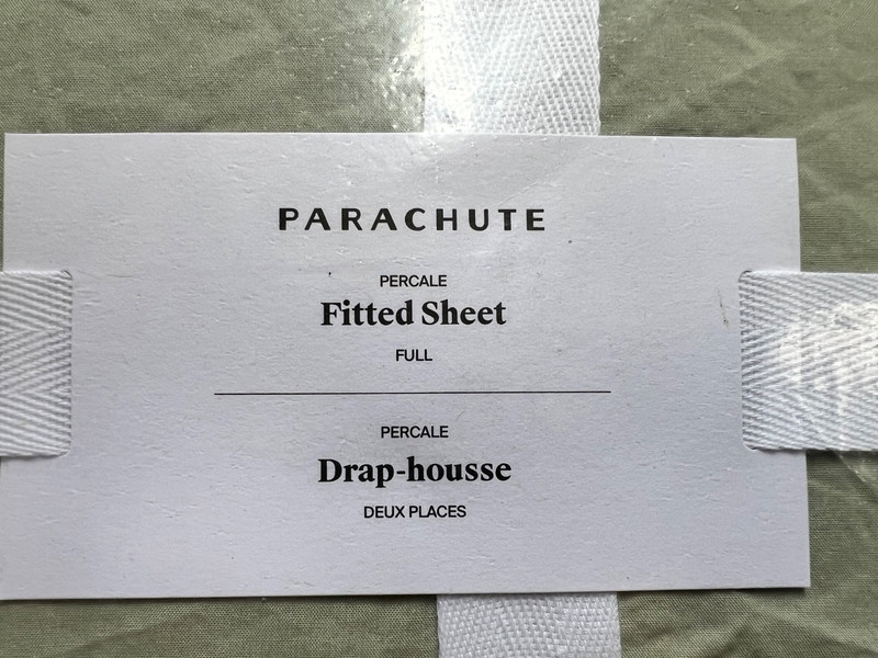 NEW Parachute Percale Fitted Sheet Sage Full $100 gallery