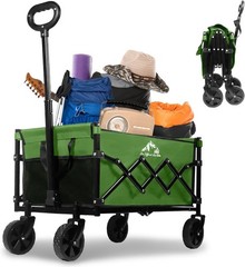 Collapsible Wagon 352LBS Capacity Foldable Large Carts Heavy Duty Outdoor