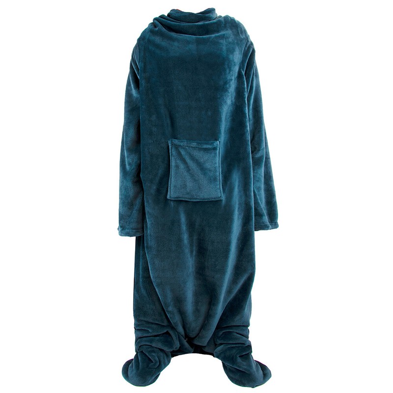 Fleece Wearable Blanket With Sleeves Foot Pocket Plush Microfiber Men Women GIft gallery