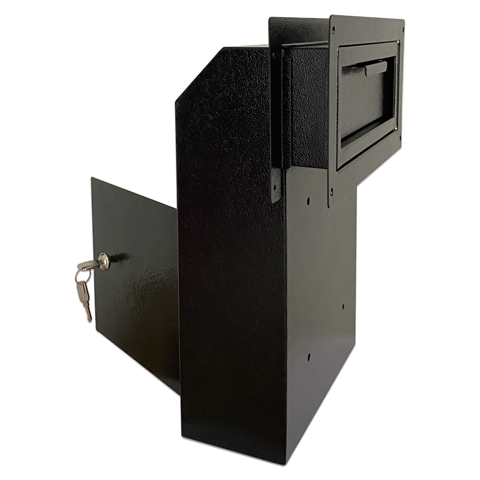 Plugsharge Door Drop Box, Mail Slots, Through The Door Locking Mailbox, Black gallery