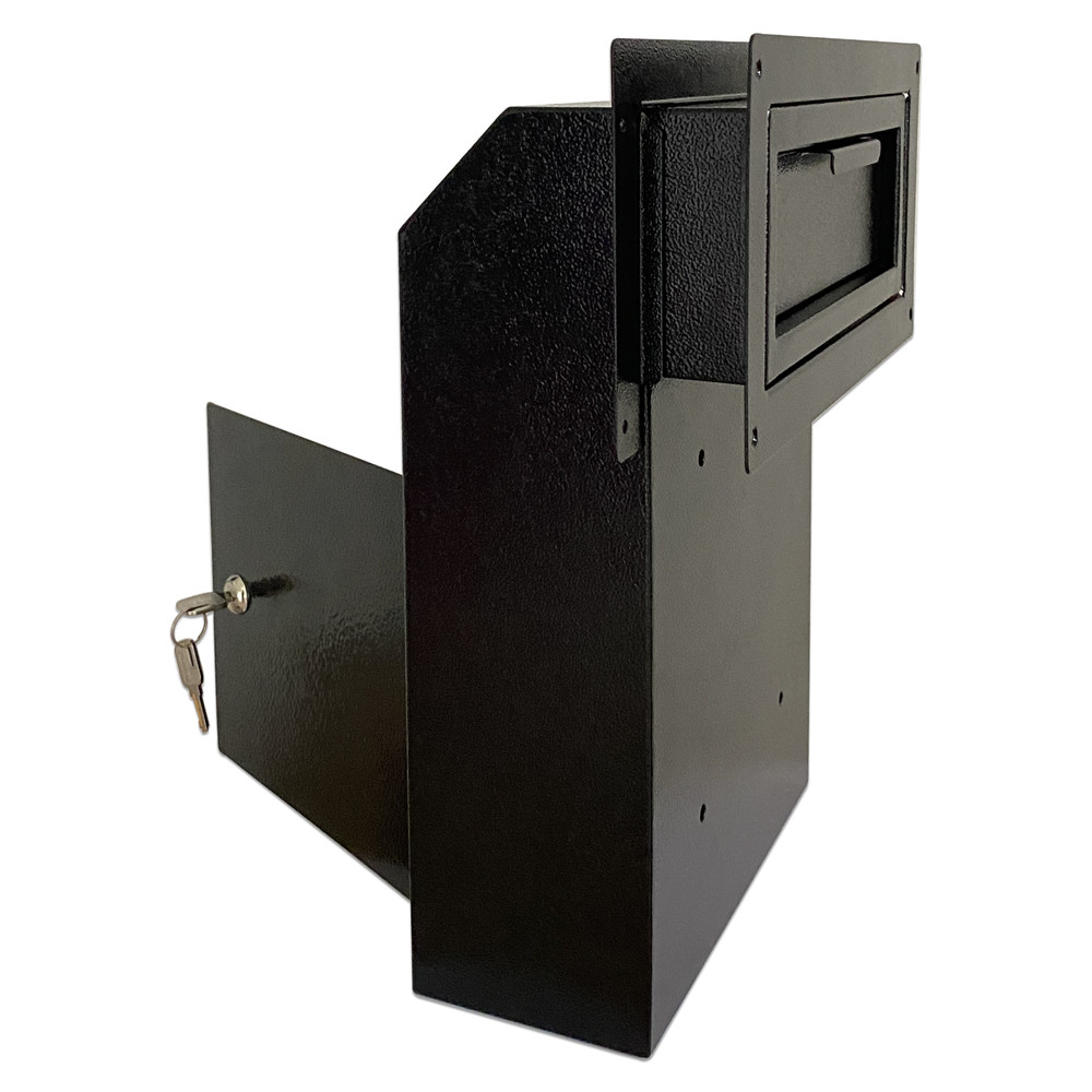 Plugsharge Door Drop Box, Mail Slots, Through The Door Locking Mailbox, Black