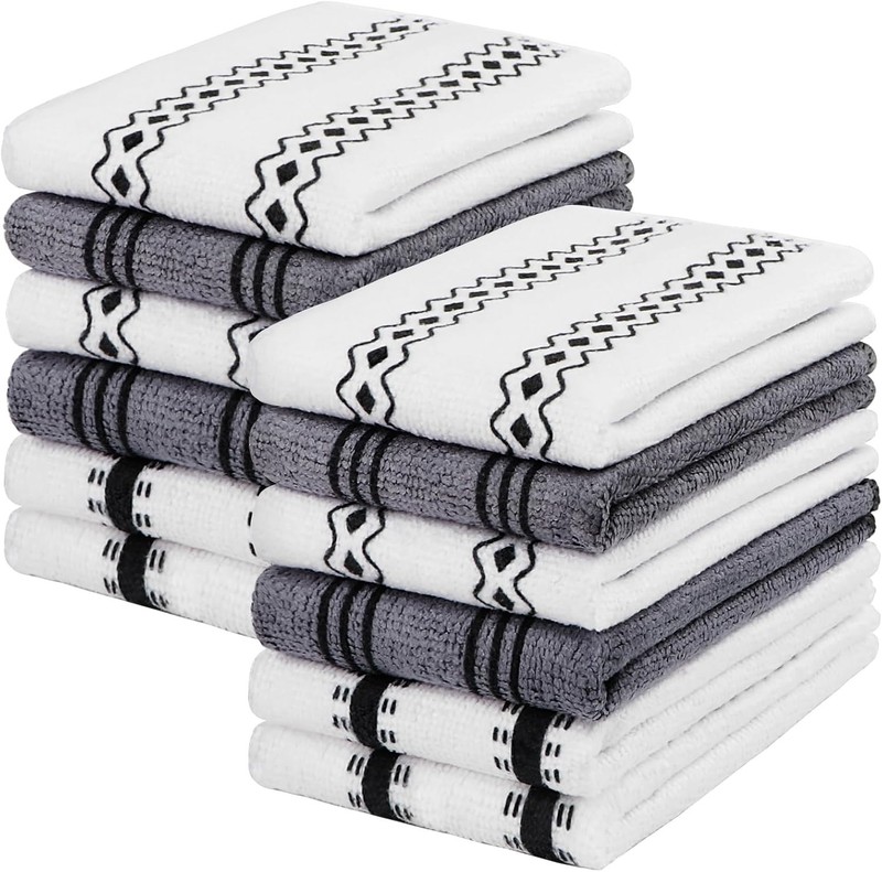 Multi Use Microfiber Cleaning Cloths 12 Pack Reusable Kitchen Towels Solid Color gallery