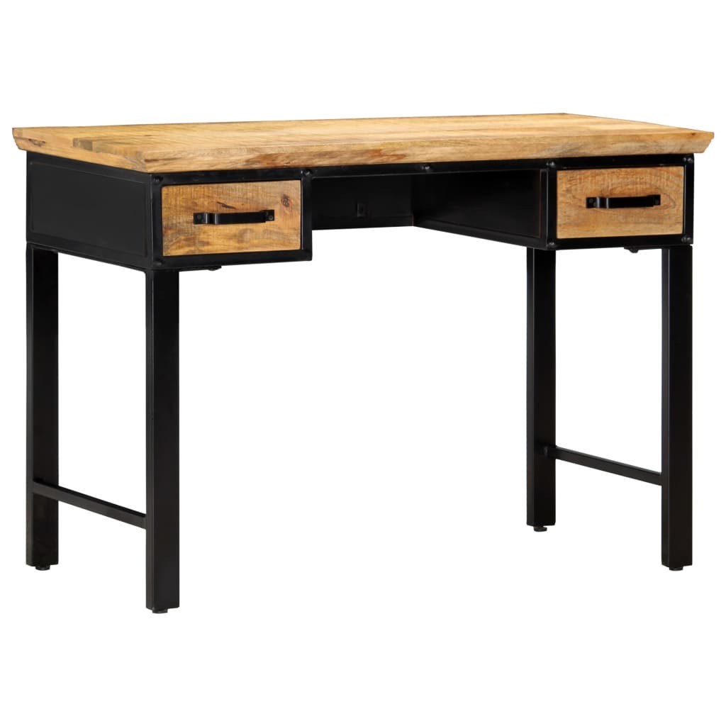 Writing Table Computer Desk Home Office Study Table Solid Mango Wood vidaXL gallery