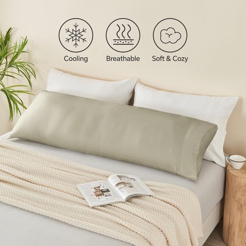 Envelope Closure Bamboo Body Pillowcase - Temperature Regulating & Soft gallery