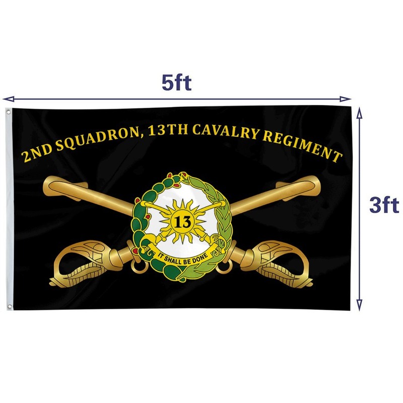 2nd Squadron, 13th Cavalry Regiment US Army Flag 3x5Feet with Brass Grommets gallery