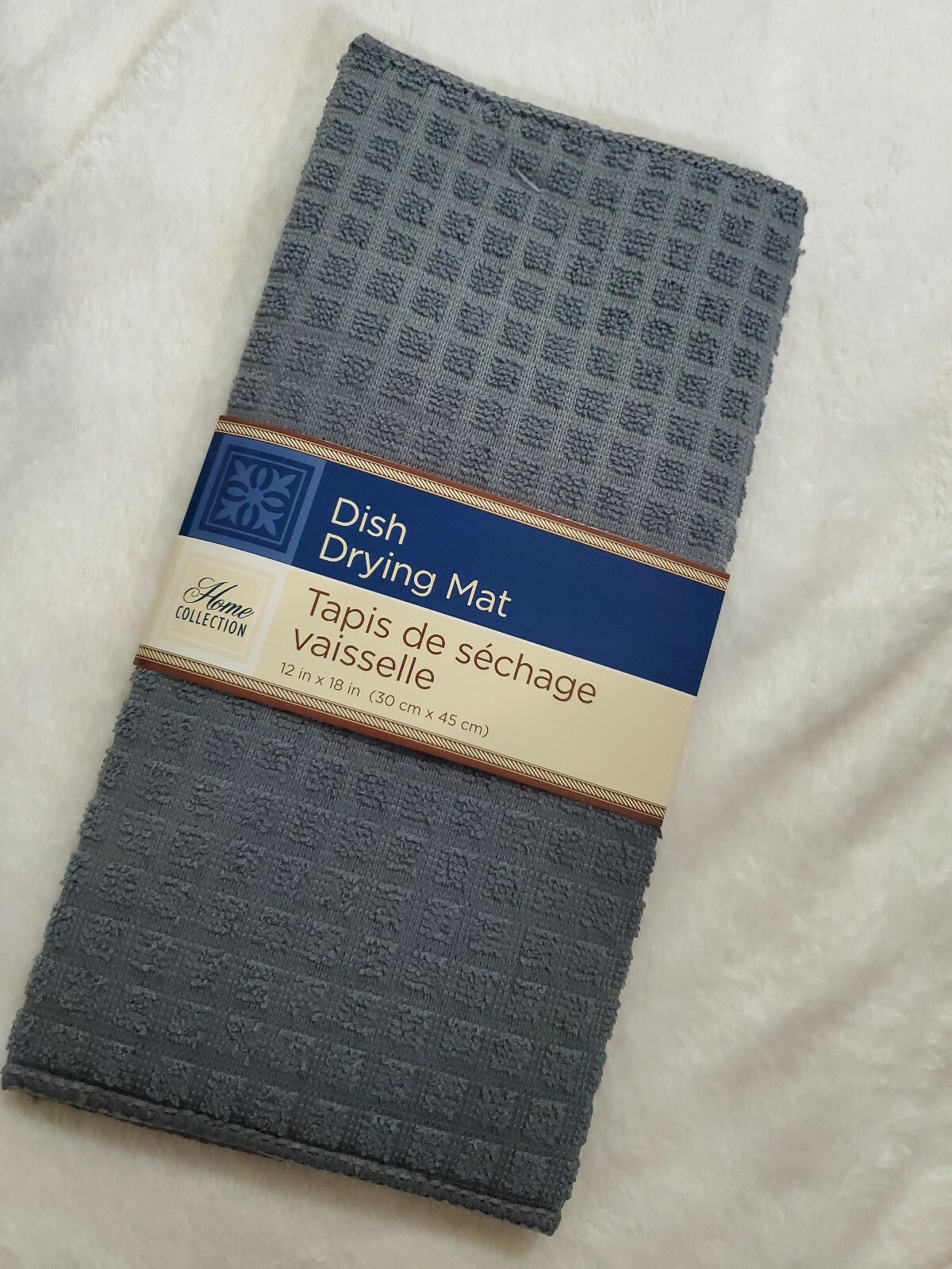 Microfiber Dish Drying Mat 12" X 18" Grey Machine Washable Tumble Dry gallery