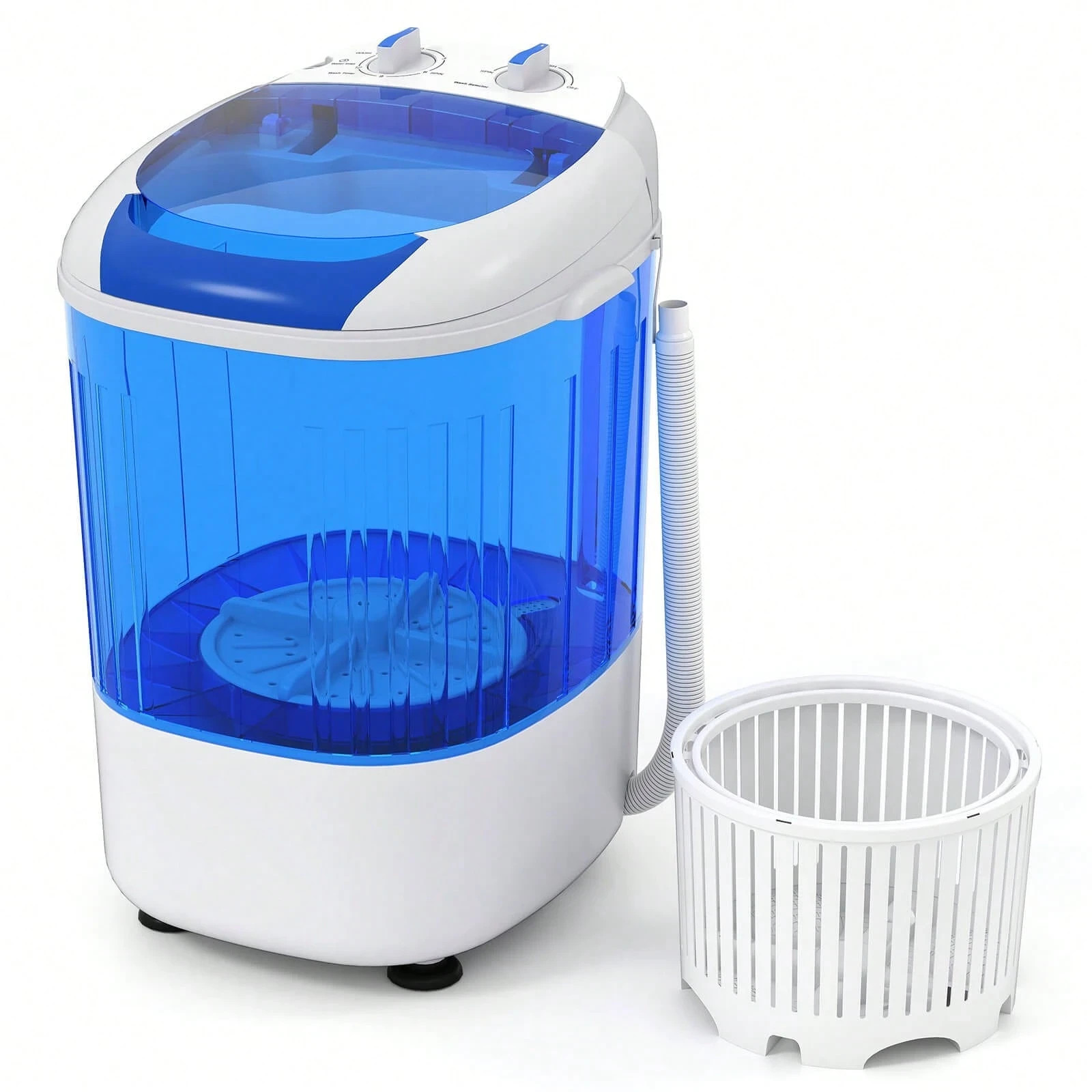 Portable Washing Machine 5.5lb Mini Washer Spin Dryer Dorm RV Apartment Blue gallery