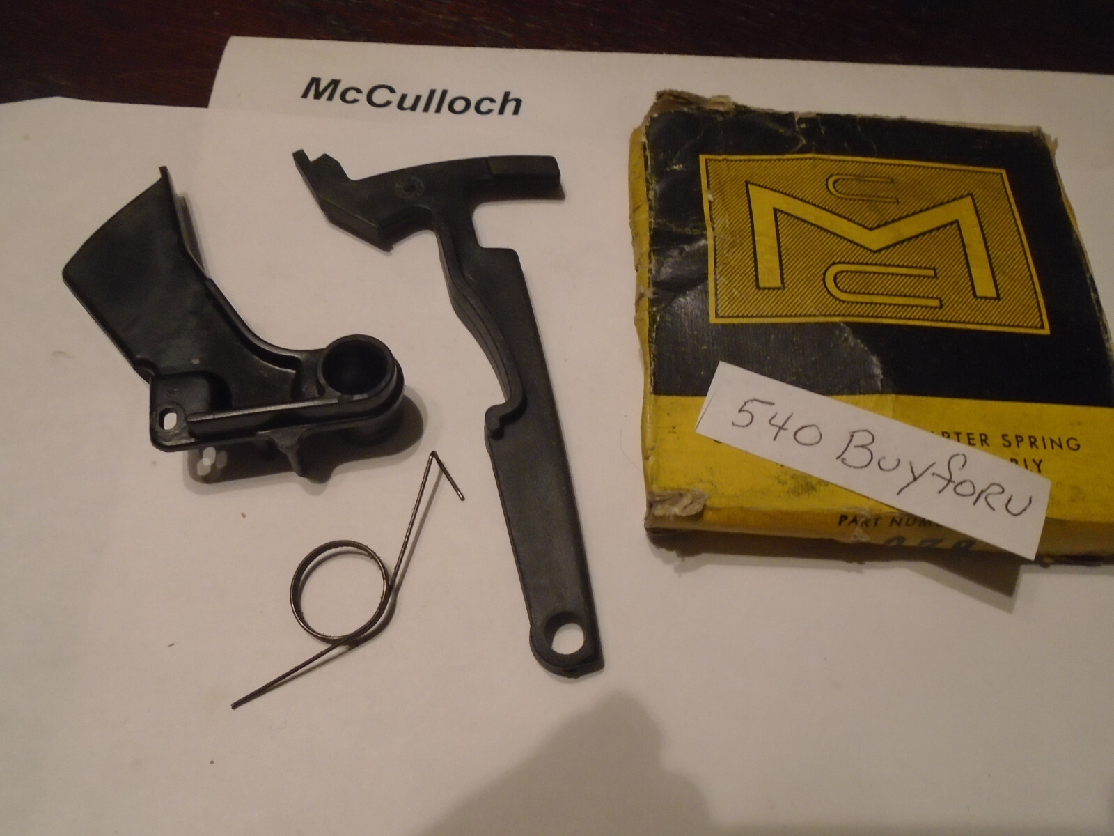 OEM McCulloch Throttle Lock Spring Trigger 2014 3200 3214 3500 3515 3216 gallery