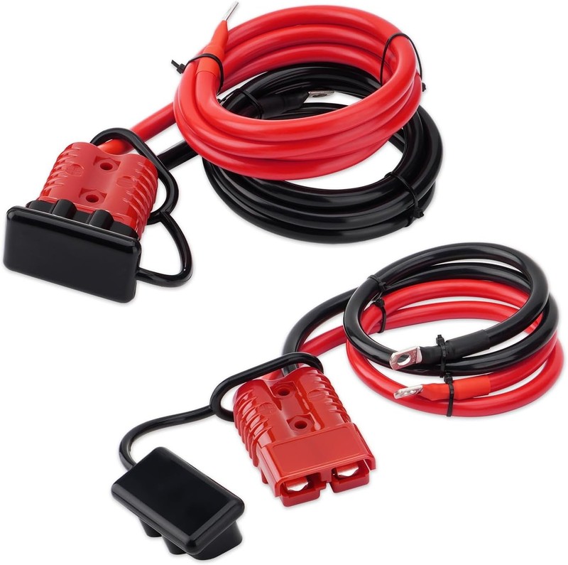 7FT Quick Disconnect Winch Power Cable, 4 AWG 4 Gauge Wiring For Winch Trailer gallery