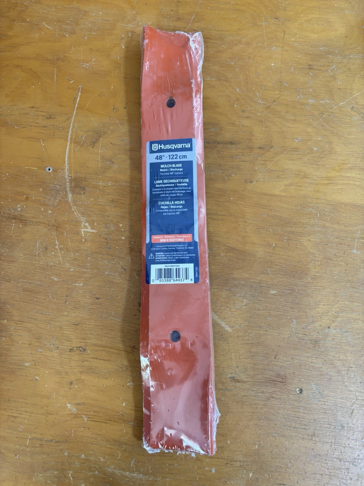 Husqvarna 3-Pack 48-in Mulching Riding Lawn Mower Blades. Orange OEM # 532173921 gallery