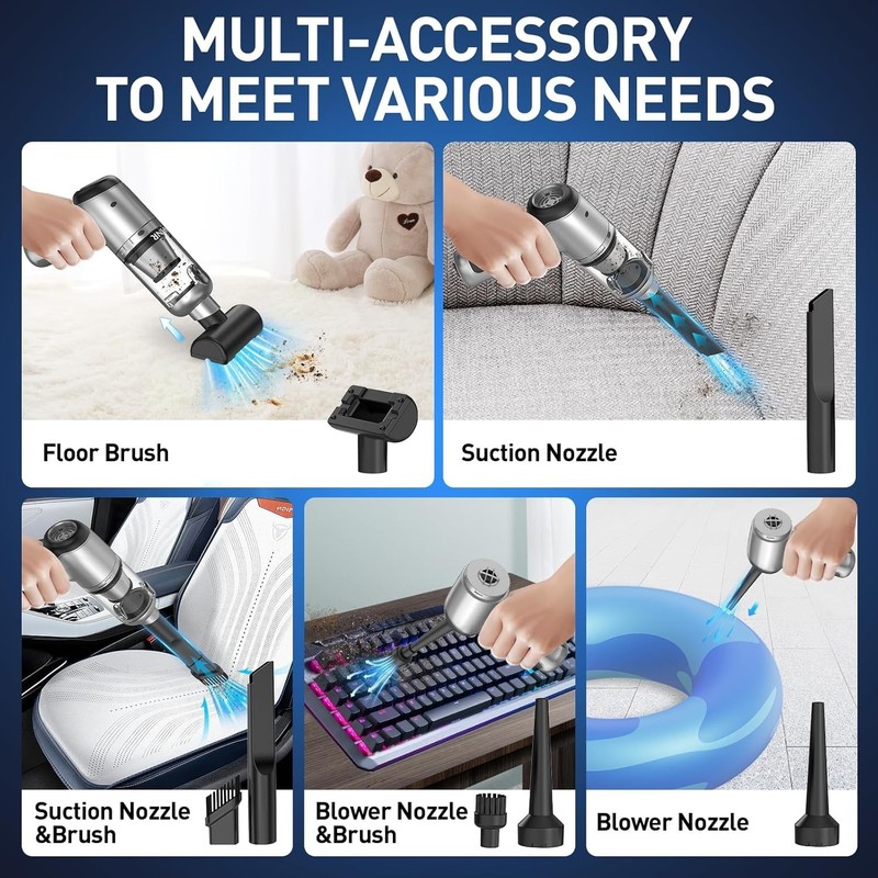 Handheld Cordless Car Vacuum Cleaner with 20000PA Suction and Brushless Motor gallery