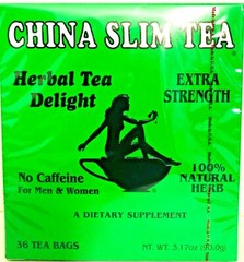 1 Box, China Slim Herbal Tea Extra Strength Delight 36 Tea Bags