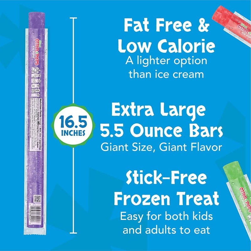 Otter Pops, Giant Original 5.5oz, 27 Ice Six Zippy 27 Count (Pack of 1) gallery