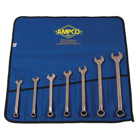 Ampco Safety Tools M-41 Combo Wrench Set, 3/8-7/8 In, 7 Pc gallery