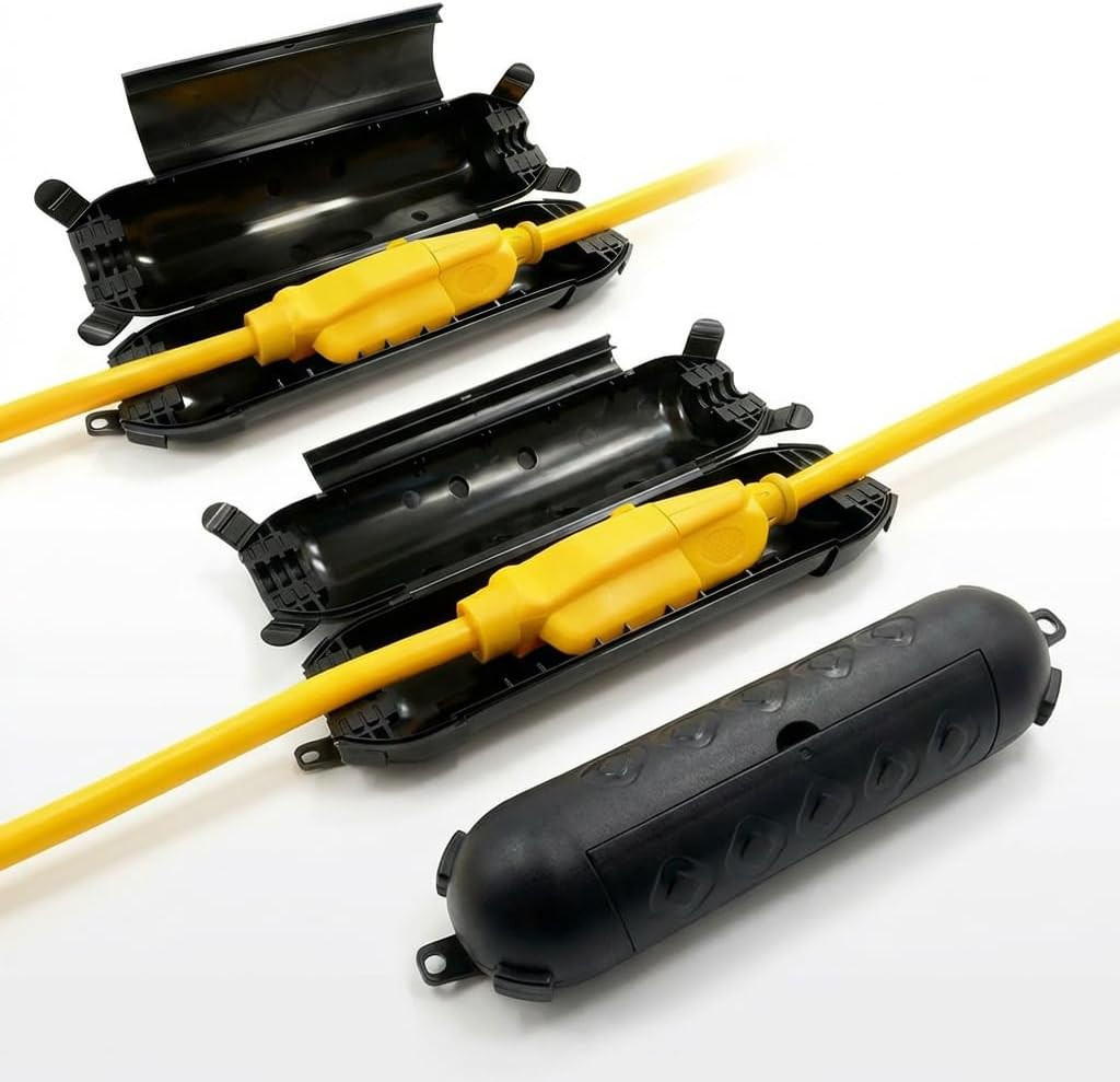 3 Pack Outdoor Extension Cord Cover, IP44 Waterproof Lightweight Electrical Safe gallery