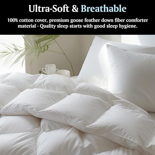 Goose Feather Down Fiber Comforter/Full Size Hotel Collection Queen All Season gallery