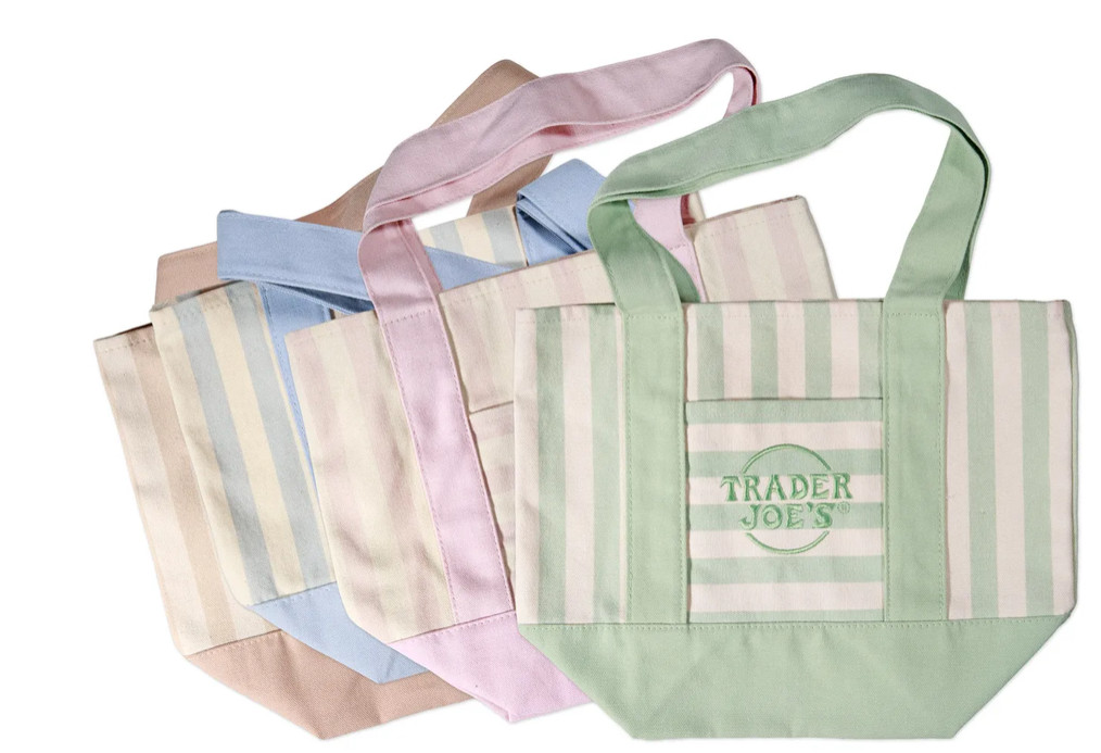 Trader Joe’s 2026 Striped Mini Tote Bag Set of 4 LIMITED Summer Drop Viral Bag gallery