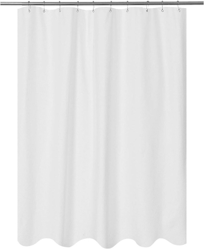 Embossed Microfiber Fabric Shower Curtain Liner 60 X 72 Inches Washable And Wate gallery