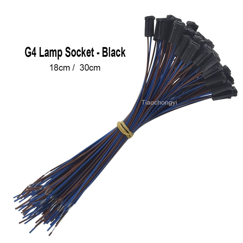 G4 Lamp Socket Base Holder 20cm 30cm wire Connector For LED Crystal Light Bulb gallery