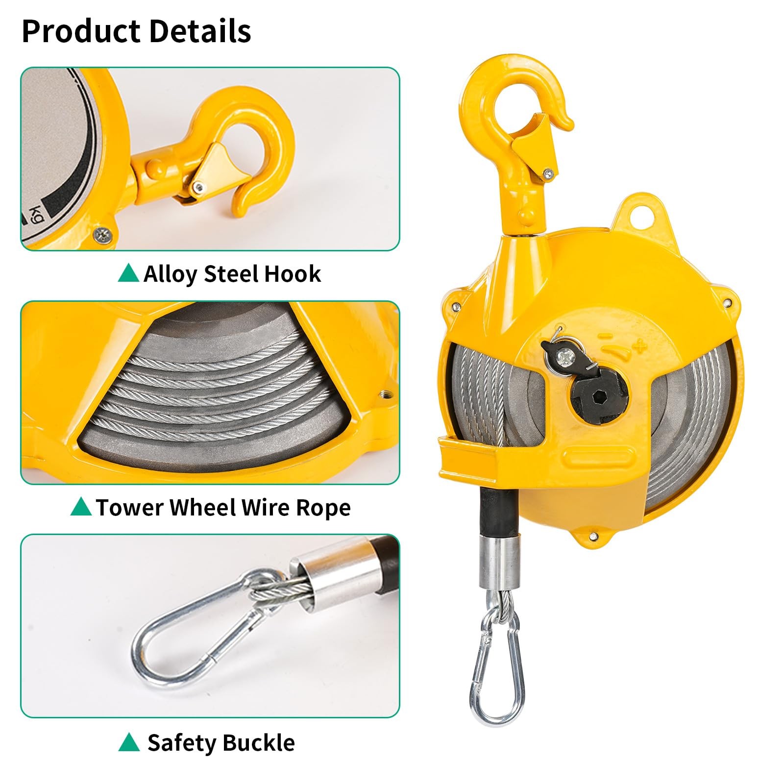 Spring Balancer 3-5kg (7~11lbs), Retractable Spring Tool Balancer with Adjust... gallery