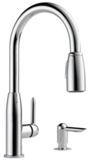 Peerless Single Handle Pull-Down Kitchen Faucet Chrome P88103LF-SD-L