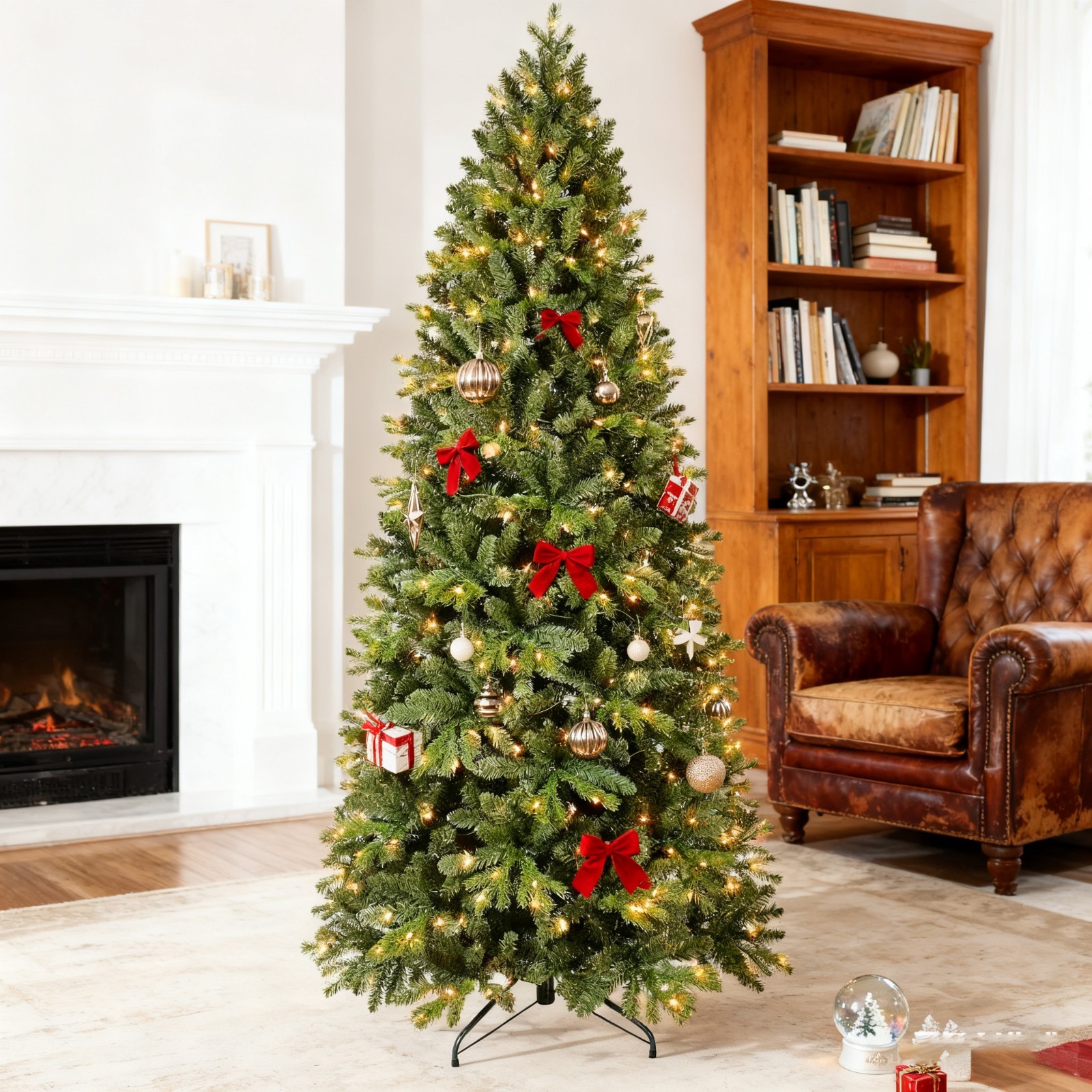 6 ft Pre-lit Artificial Skinny Christmas Tree with 300 Lights 1032 Branch Tip gallery