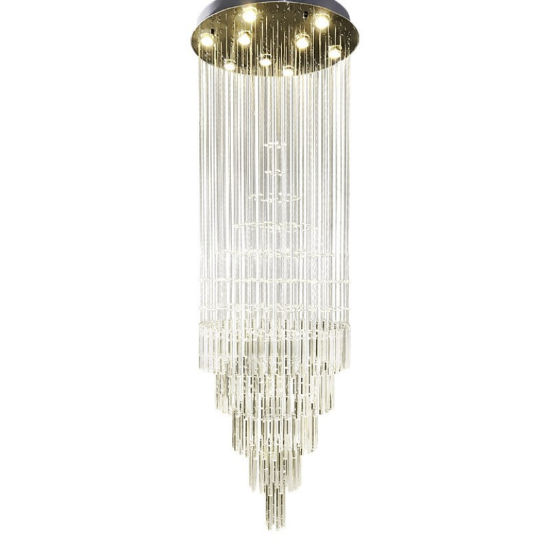 31"*71" Crystal Rain Drop Ceiling Light Chandelier Spiral Pendant Lamp Lighting gallery