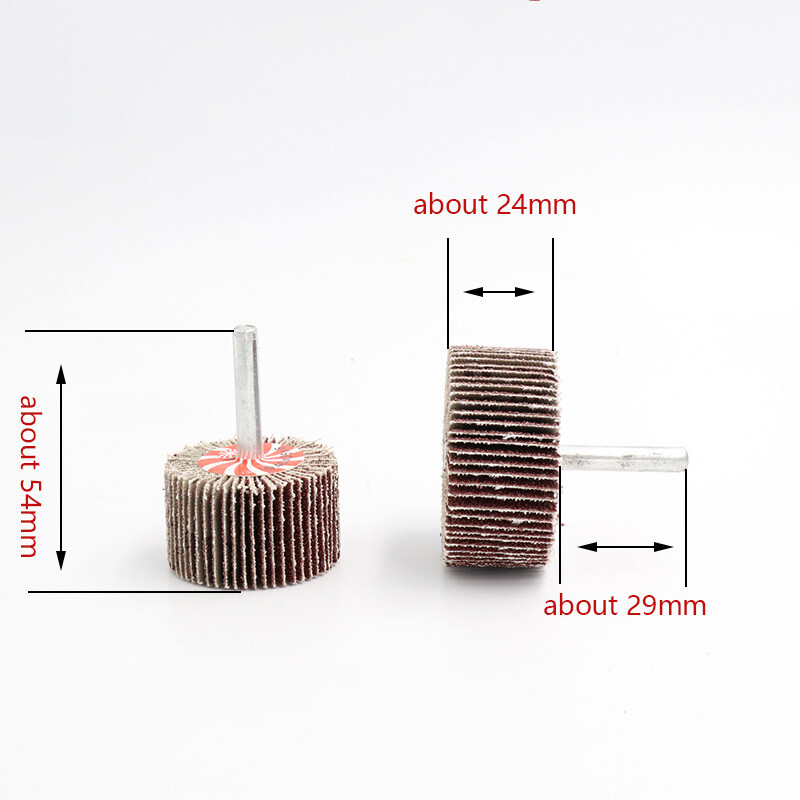 15mm - 80mm Sanding Flap Wheel Disc Sandpaper Abrasive 6mm Shank Drill 80 Grit gallery