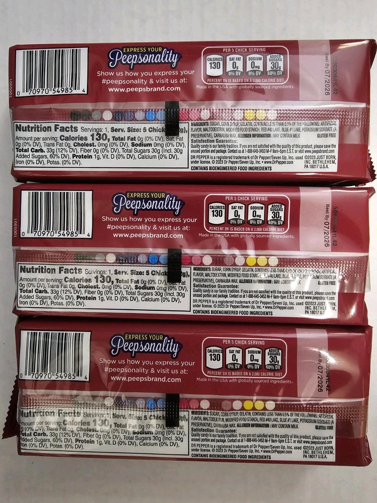 PEEPS Easter Dr Pepper Marshmallow 3 Packs Of 5 1.5 Oz. 15 Total New Exp. 07/26 gallery