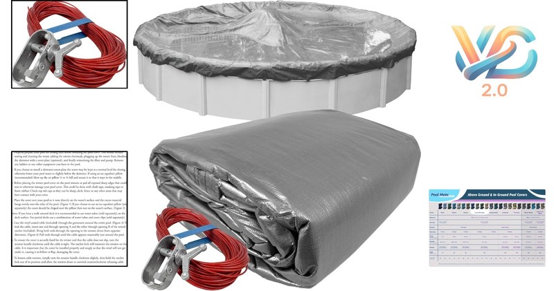 Extra Strength 18 ft Pool Cover Silver Above Ground 4 ft Overlap 22 ft gallery