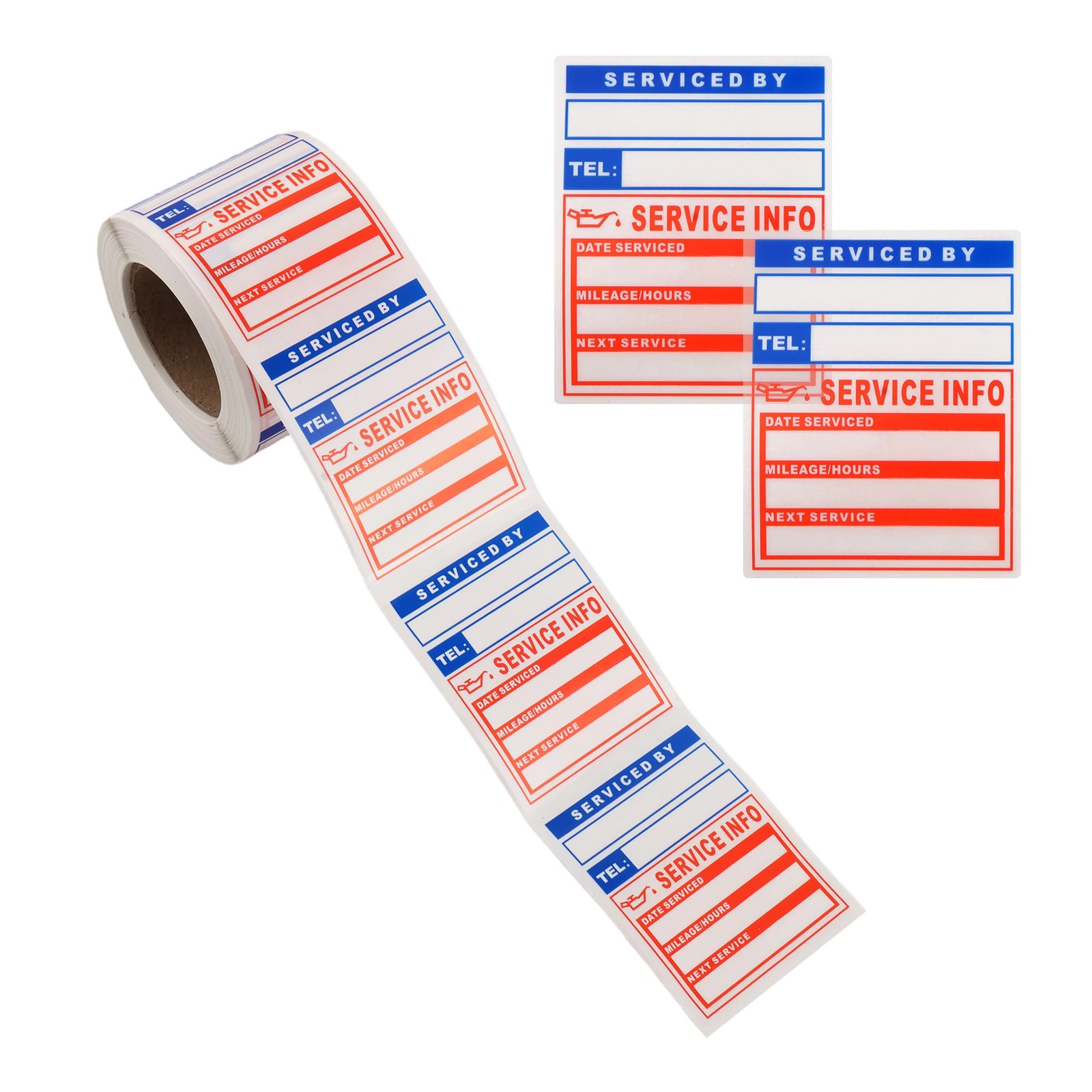 Oil Change Stickers for Windshield Next Service Due 2x2 inch 300PCS Durable gallery