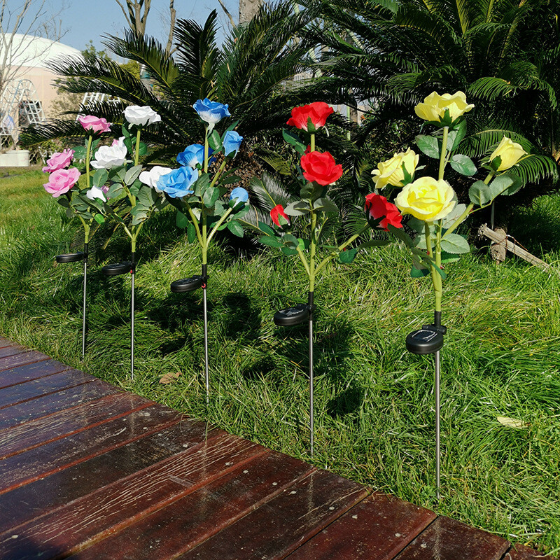 Solar Garden Lights Solar Flower Lights Outdoor Waterproof for Yard Pathway Lawn gallery