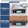 88lb Commercial Digital Kitchen Scale 40kg/1g, with 6 Units Grey 88 lb (40 kg) gallery