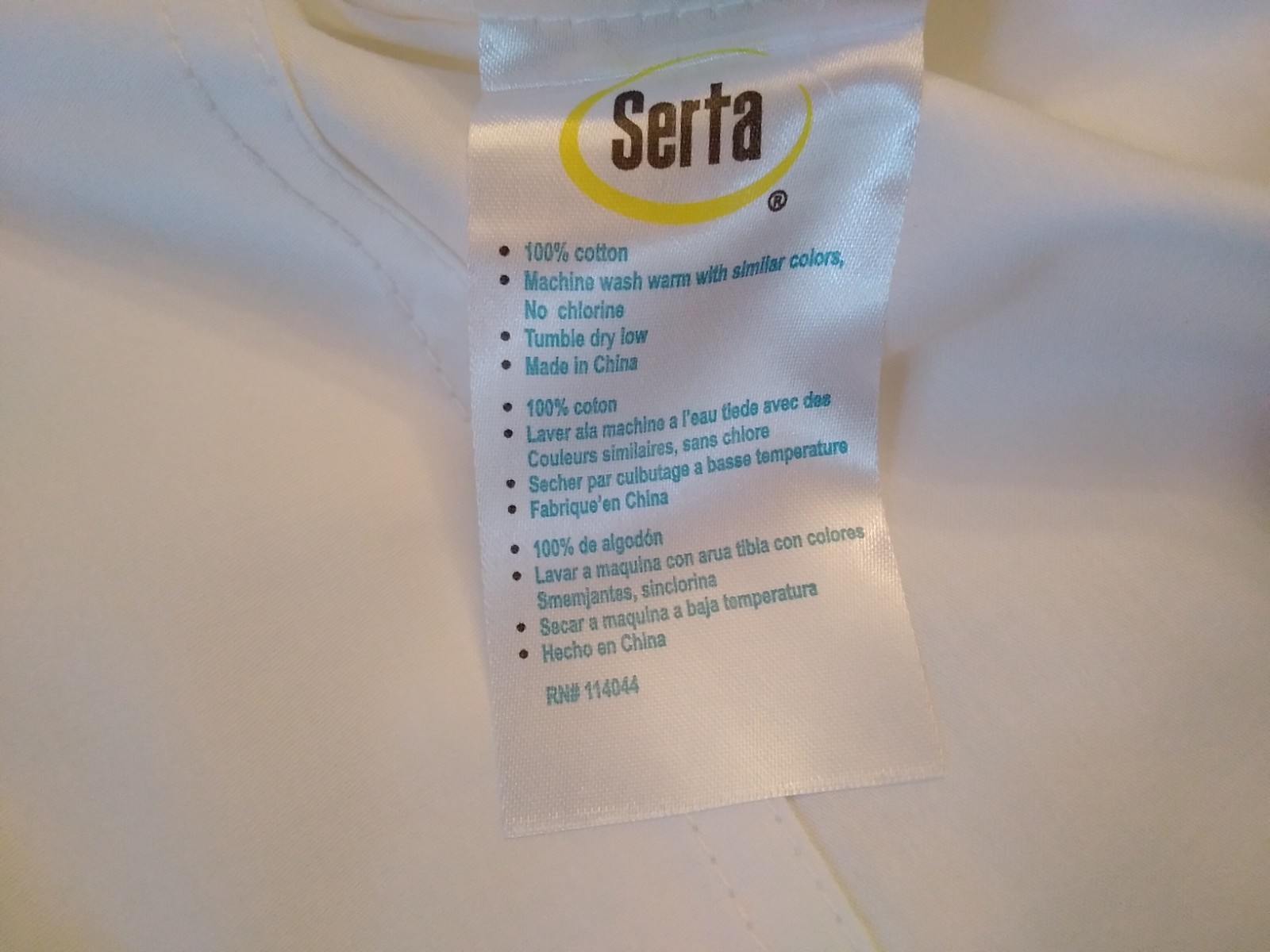 Serta Bedding 2 Pack Pillowcases 100% Cotton Standard 30x20" gallery