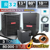 Goodman 3 Ton R32 Air Conditioner & 80% Downflow 80000 BTU Gas Furnace System gallery