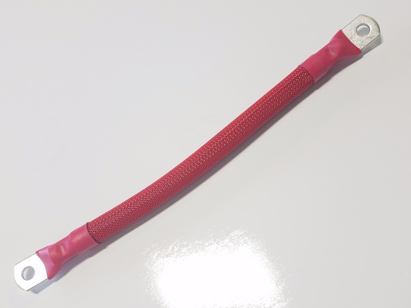 Battery Interconnect BRAIDED Cable # 4/0 AWG WELDING CABLE Red Or Black 3/8 LUGS gallery