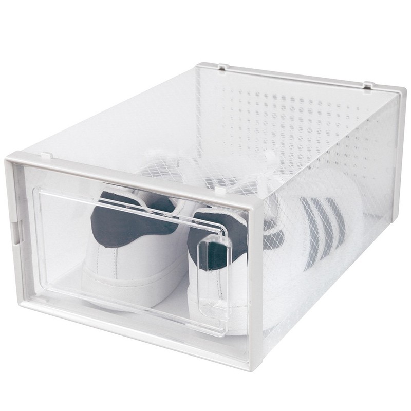 NEW! OnDisplay ClikShoe STACKABLE CLEAR SHOEBOX - CUSTOMIZABLE SHOE STORAGE BOX gallery
