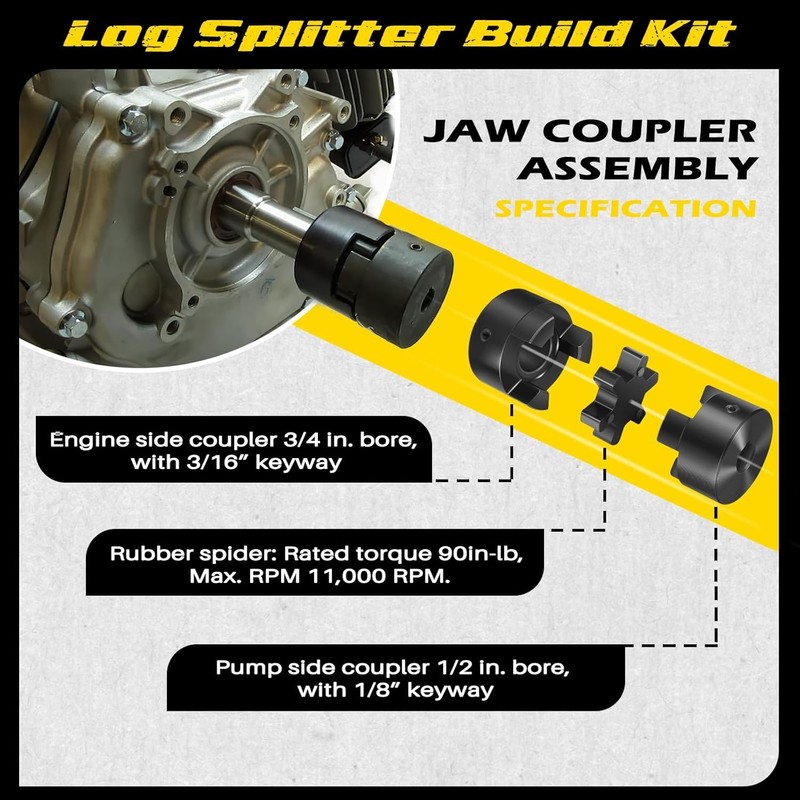 Log Splitter Build Kit 13 GPM Pump for Huskee,SpeeCo, Champion, Oregon, MTD gallery