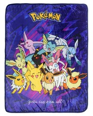 Pokemon Eevee Evolution Pikachu Throw Blanket 46″x60″ Soft Fleece Throw Blanket