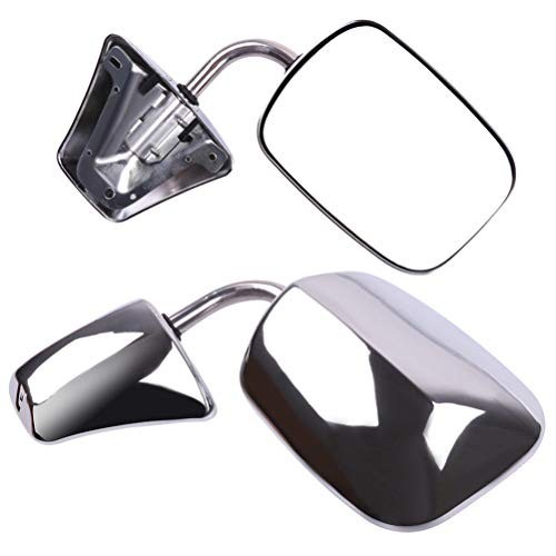 ROADFAR Side View Mirror Pair Fits 73-91 Chevy GMC Manual Chrome GM1321227
