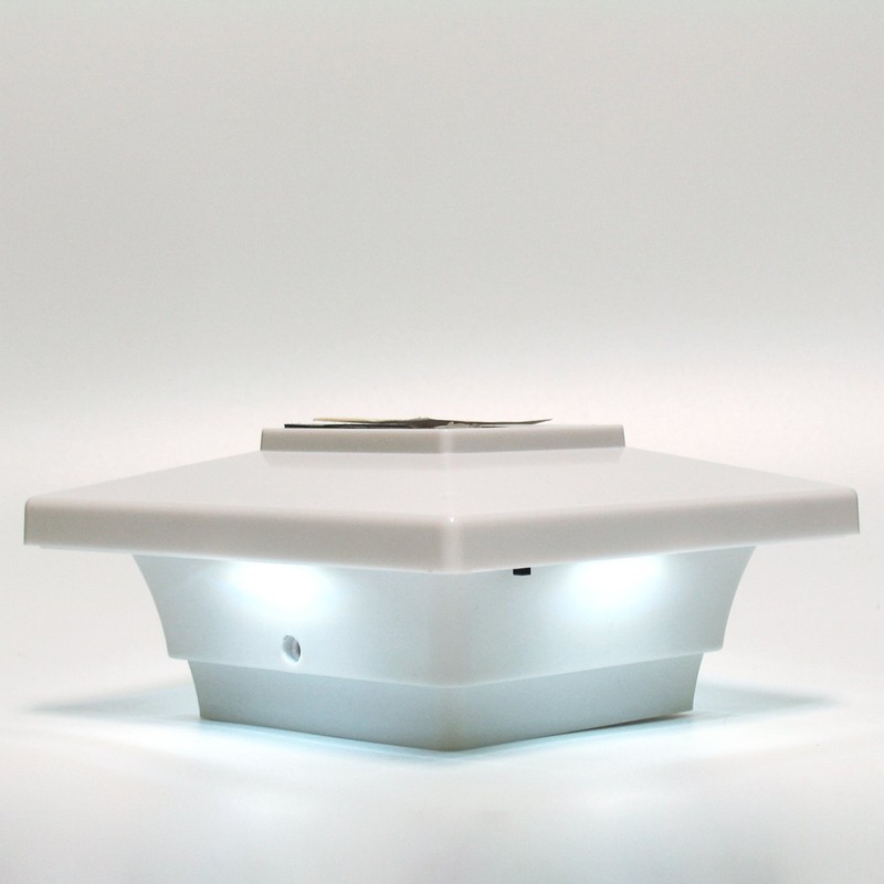 4X4 4-PCS Solar Post Cap Deck Light White Low Profile 4 SMD LEDs Sun PL251 gallery