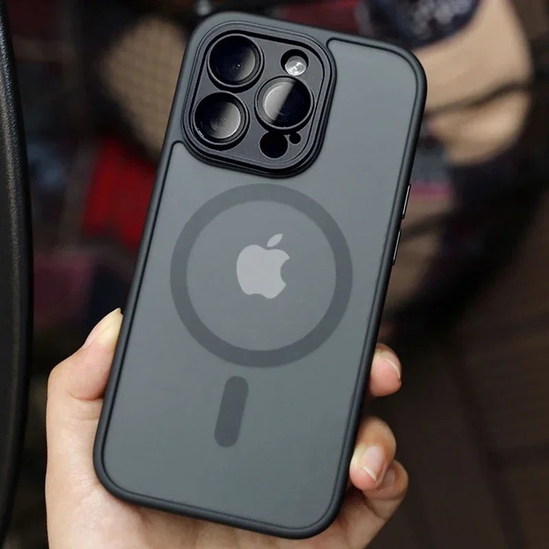 Shockproof Mag Safe Luxury Matte Translucent Armor Shockproof Case For iPhone gallery