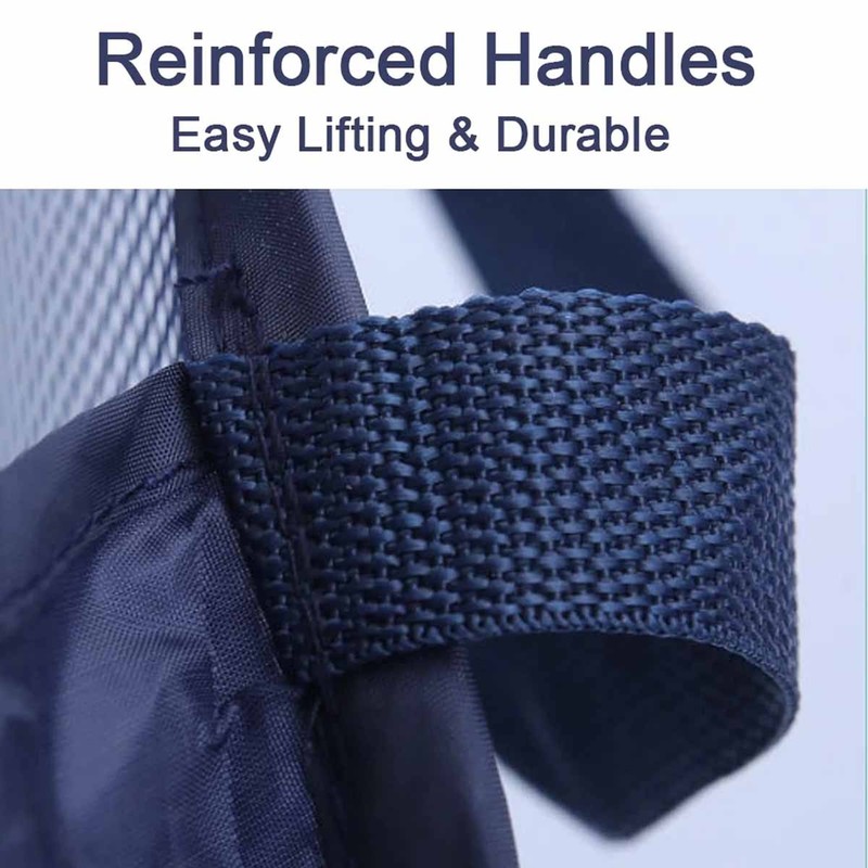 Convenient and practical foldable mesh pop-up laundry basket (2-Pack | Blue) gallery