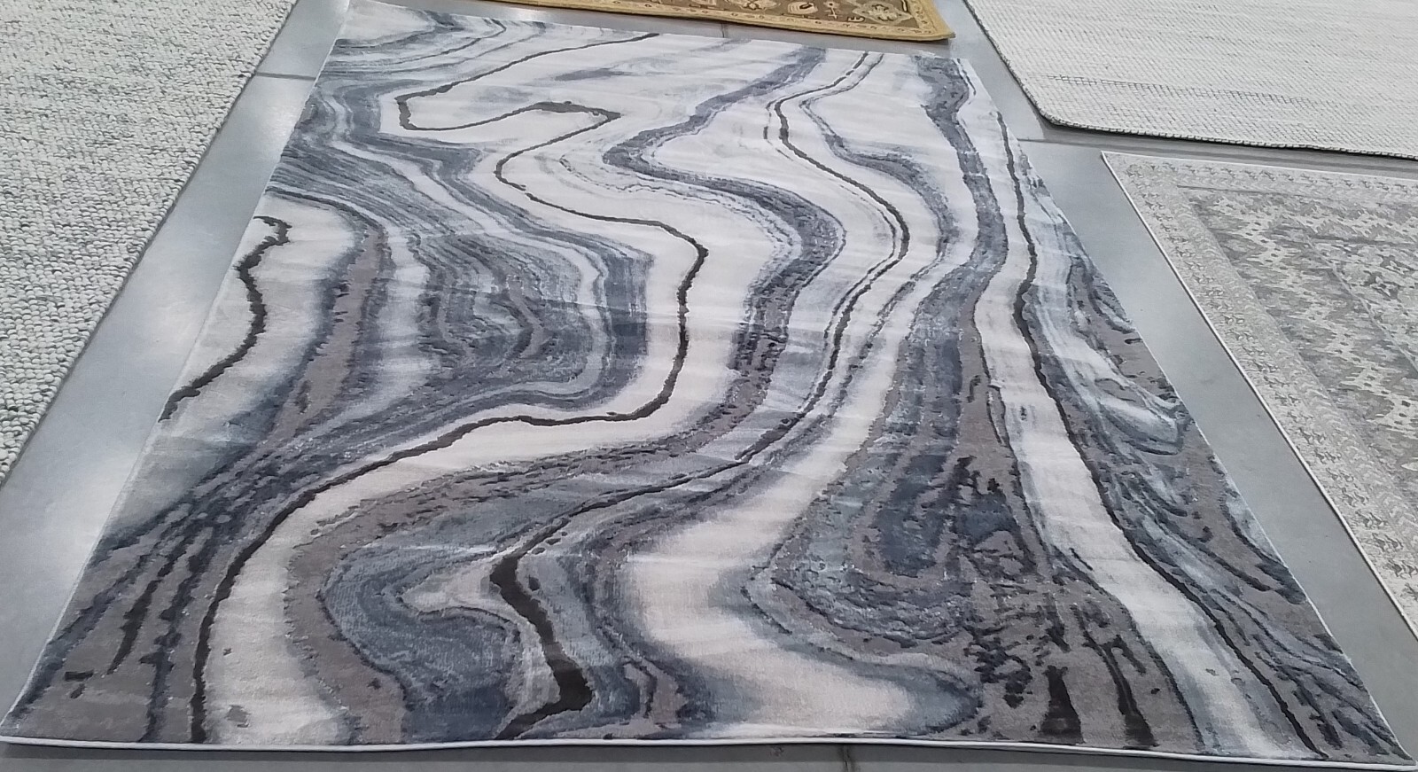BLUE / GREY 6'-7" x 9'-0" Back Stain Rug, Reduced Price 1172762198 CFT819M-6 gallery