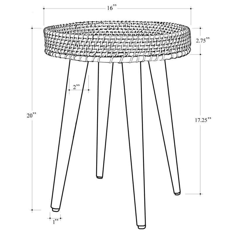 Round Natural Woven Accent Table (KD) - Threshold: Bamboo & Cane, Bedroom gallery