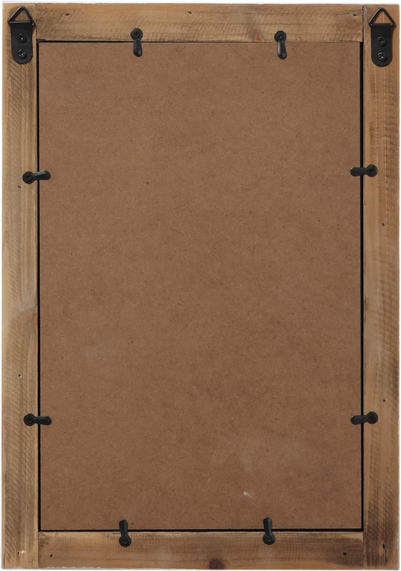 Rustic Small Window Pane Mirror Wall Decor 11 x 16 inches Hanging Style 1 gallery